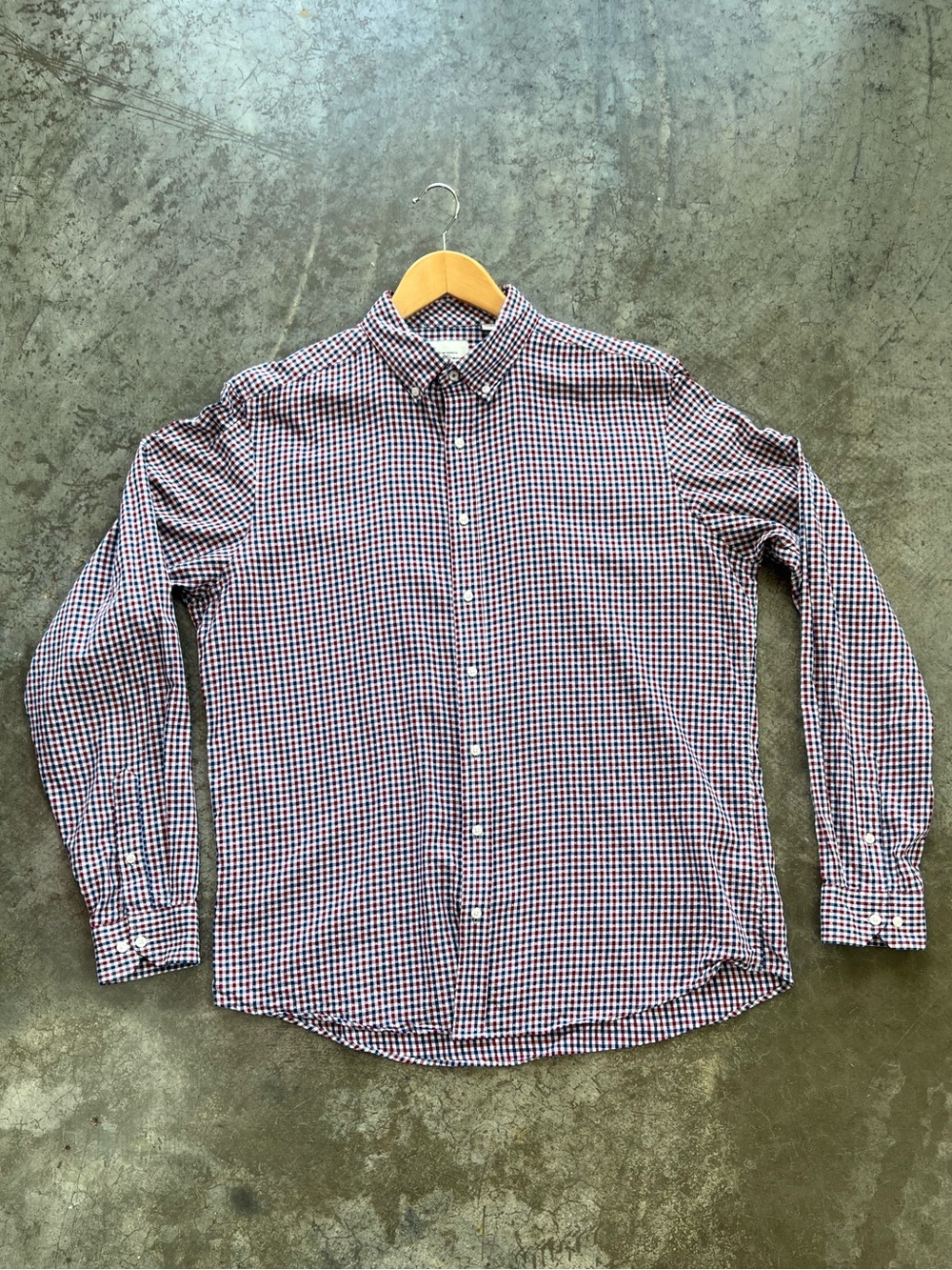 Ben Sherman Tailored Skinny Fit Stretch Check Button Down Shirt 17